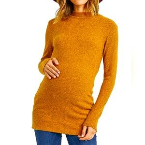Mustard Color Maternity Sweater - Size S